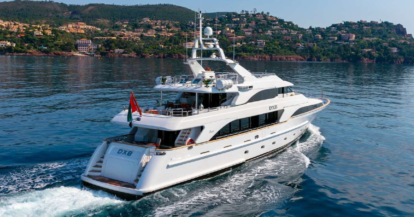 Benetti superyacht DXB underway stern view 