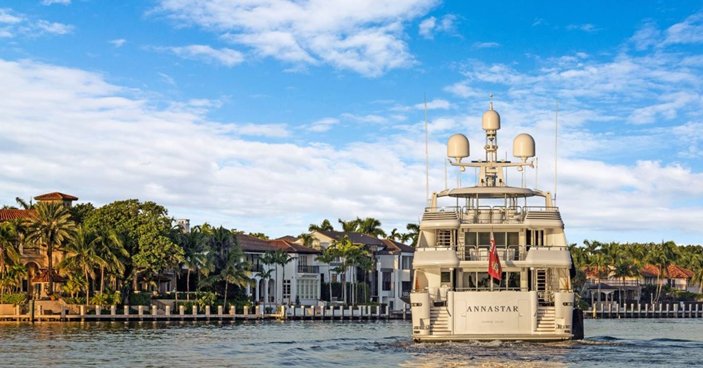 Motor yacht Annastar's aft 