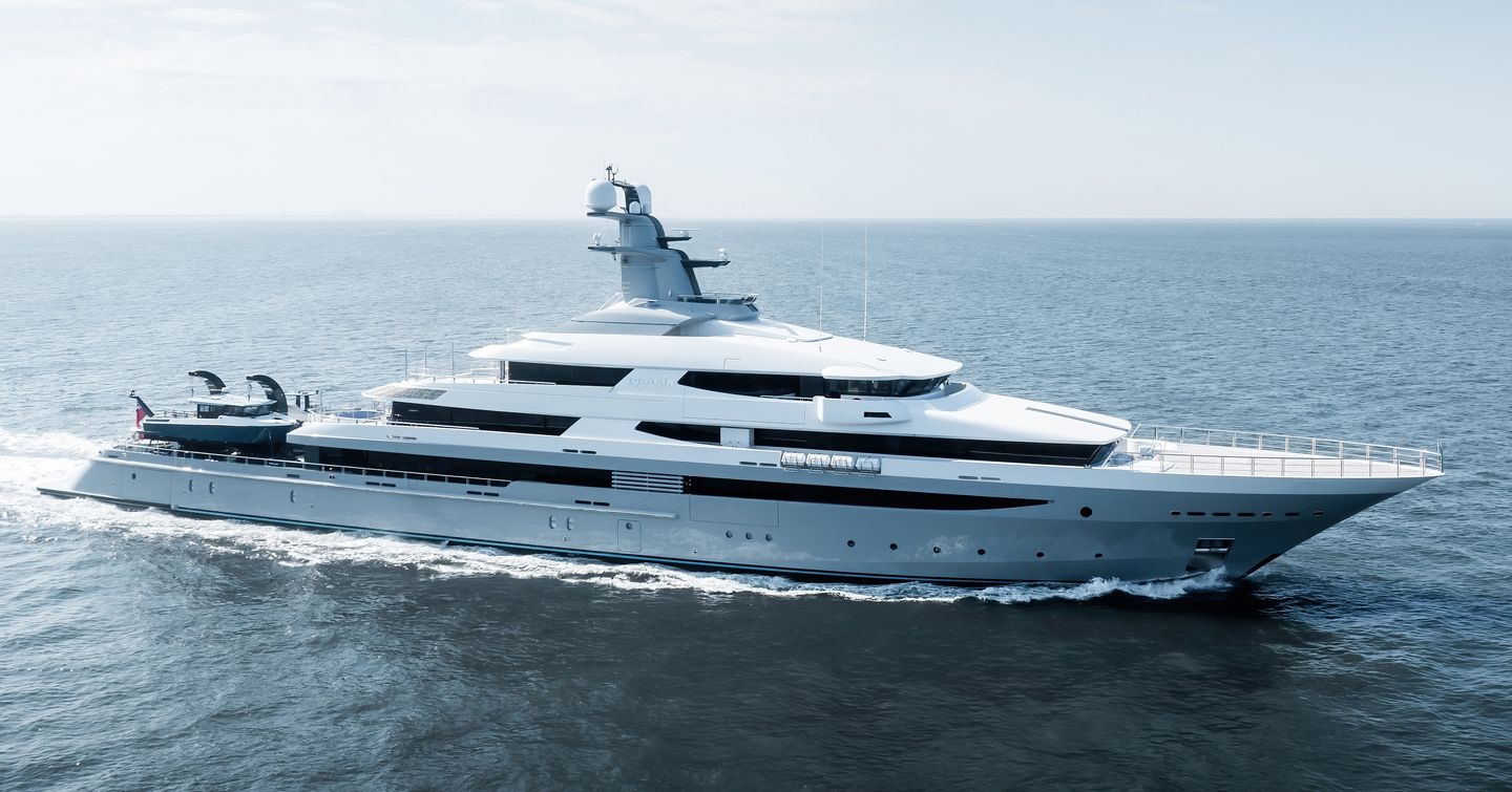 Oceanco support yacht Draak under way