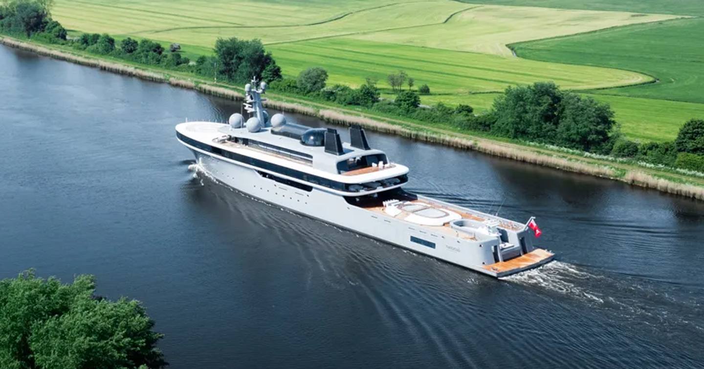 Lürssen Superyacht Nausicaä under way 