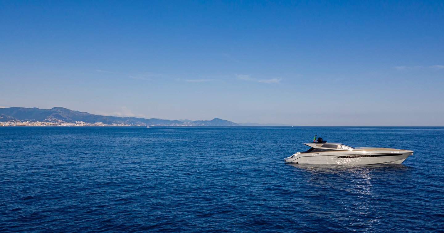 View of Otam 70HT with rugged coastline in background