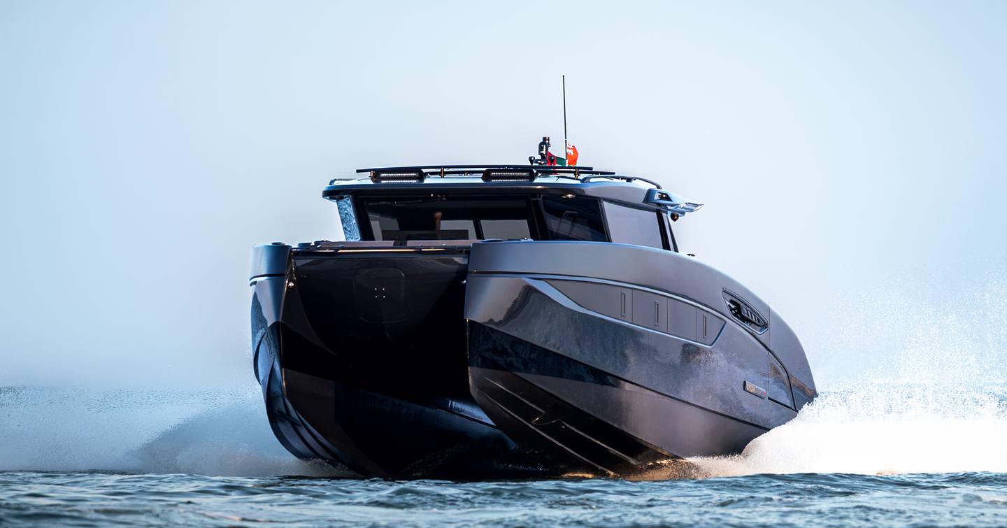 Sunreef Yachts and BRABUS ULTIMA 55 underway bow view 