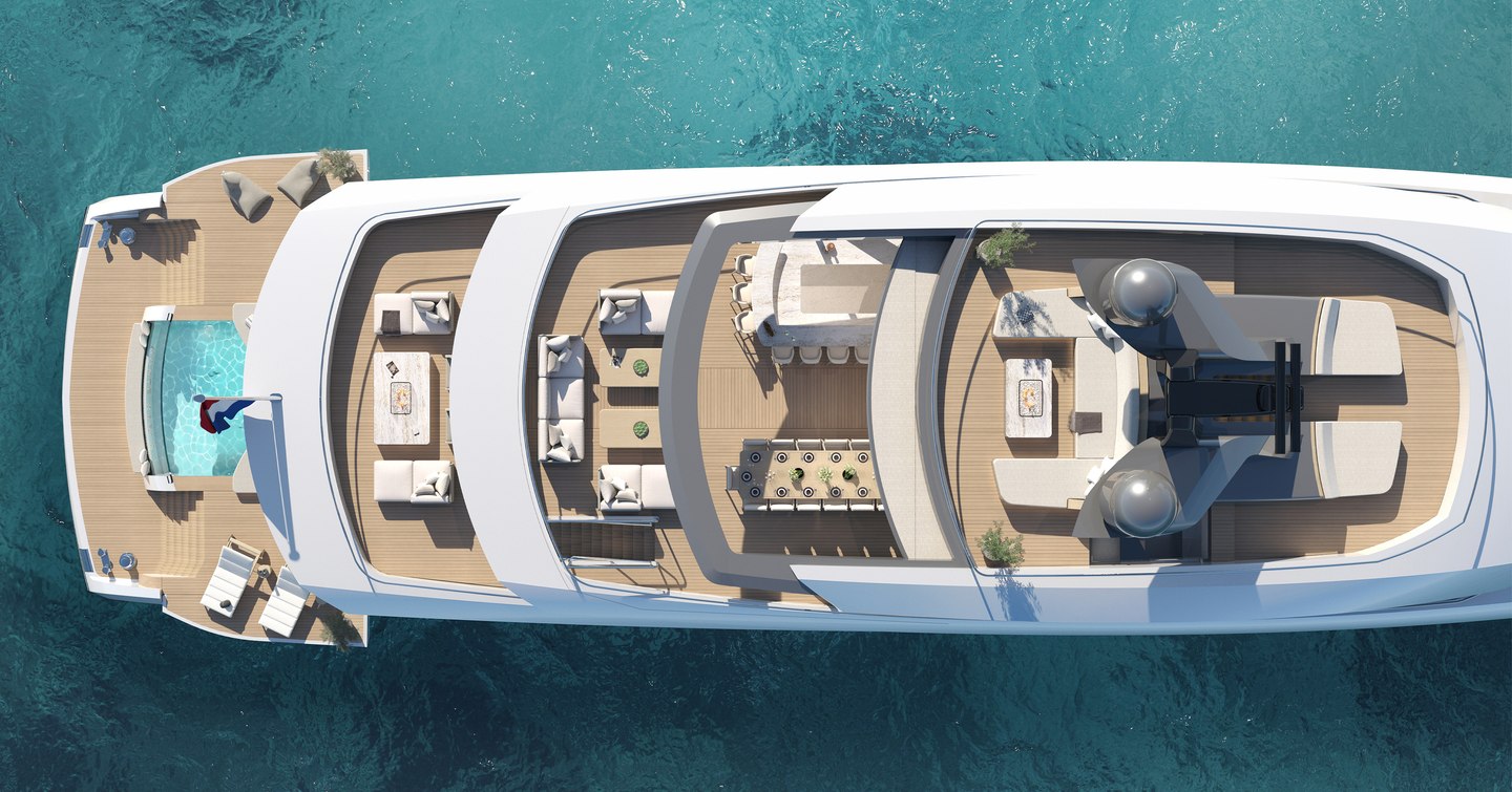 An aerial view of Heesen Yachts MONTE CARLO