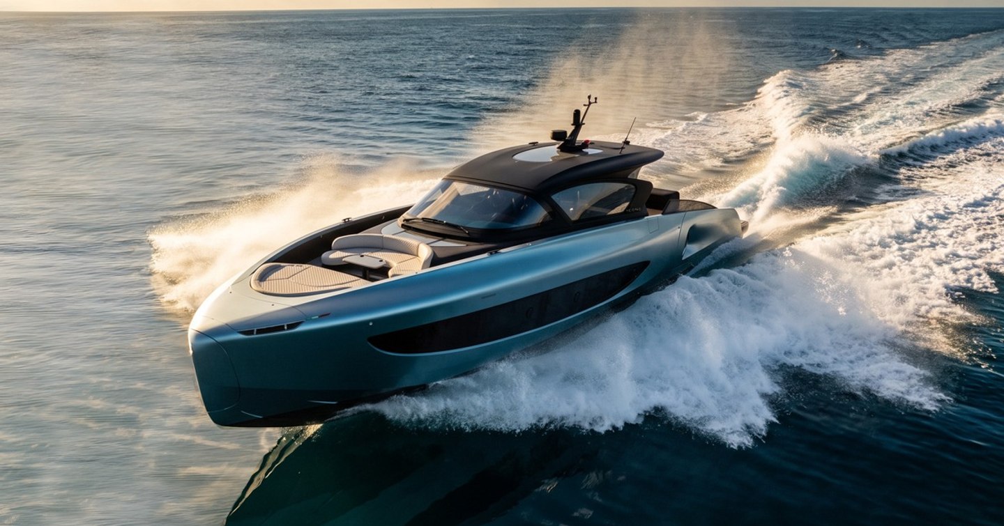 Icona 70 yacht underway bow view 