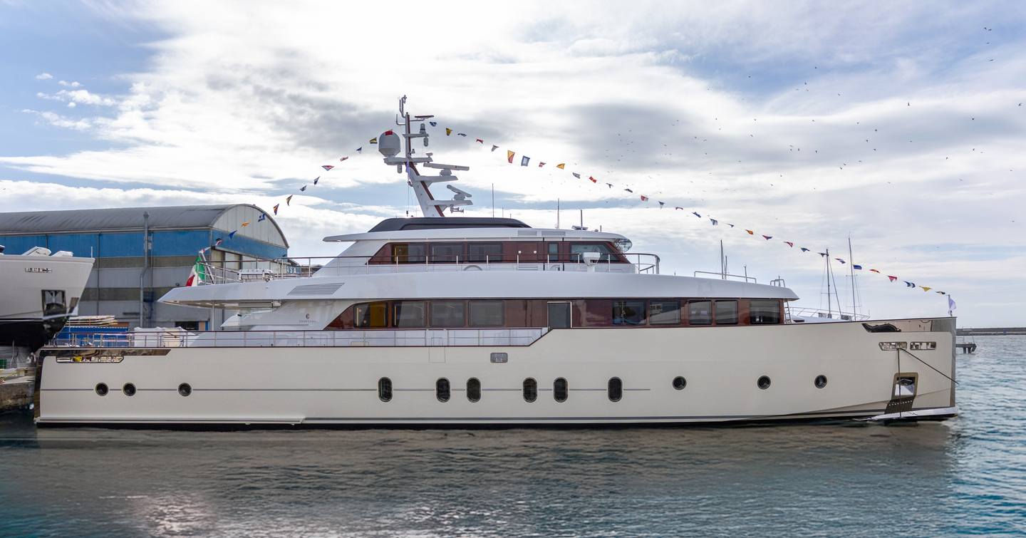 Superyacht Pleiades at launch