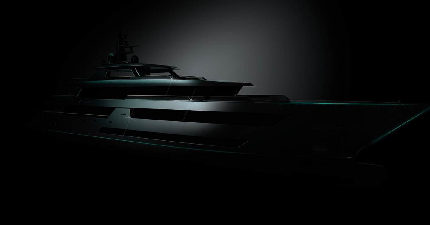 Riva 70 Metri design shown in arty shot in shadow