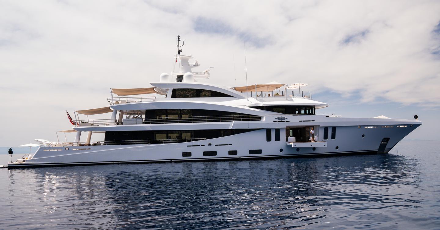 Superyacht Moonstone at anchor