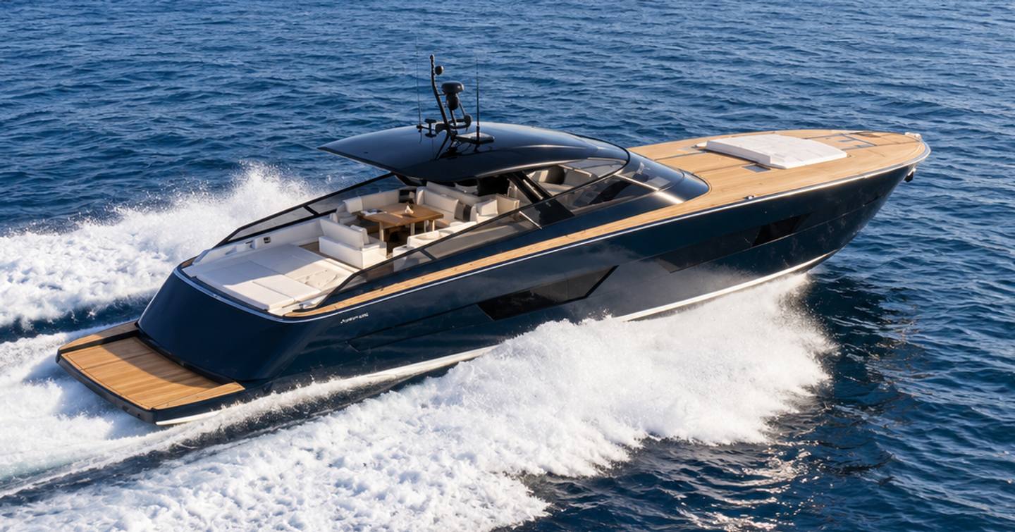 Rendering of Itama 80 Motor Yacht under way at speed 