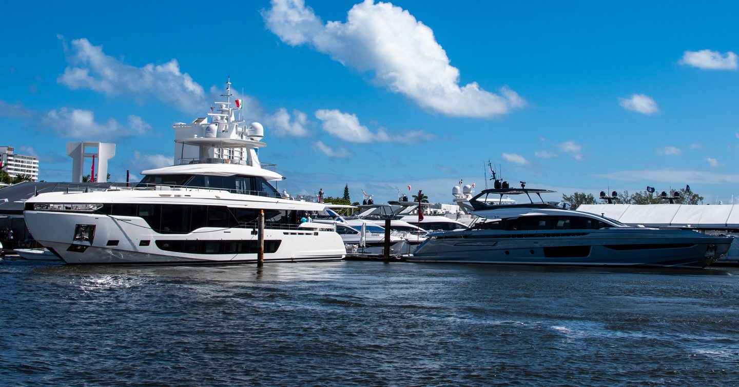 Motor yachts berthed in Fort Lauderdale