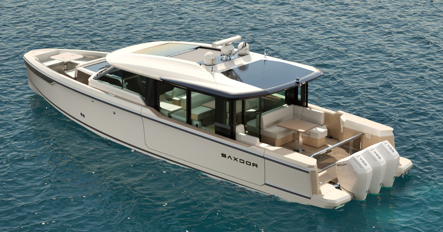 Rendering of 460 GTC boat at anchor 