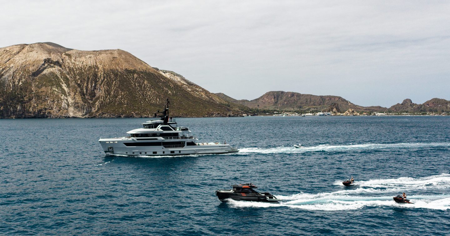  Cantiere delle Marche superyacht Maverick underway side view 