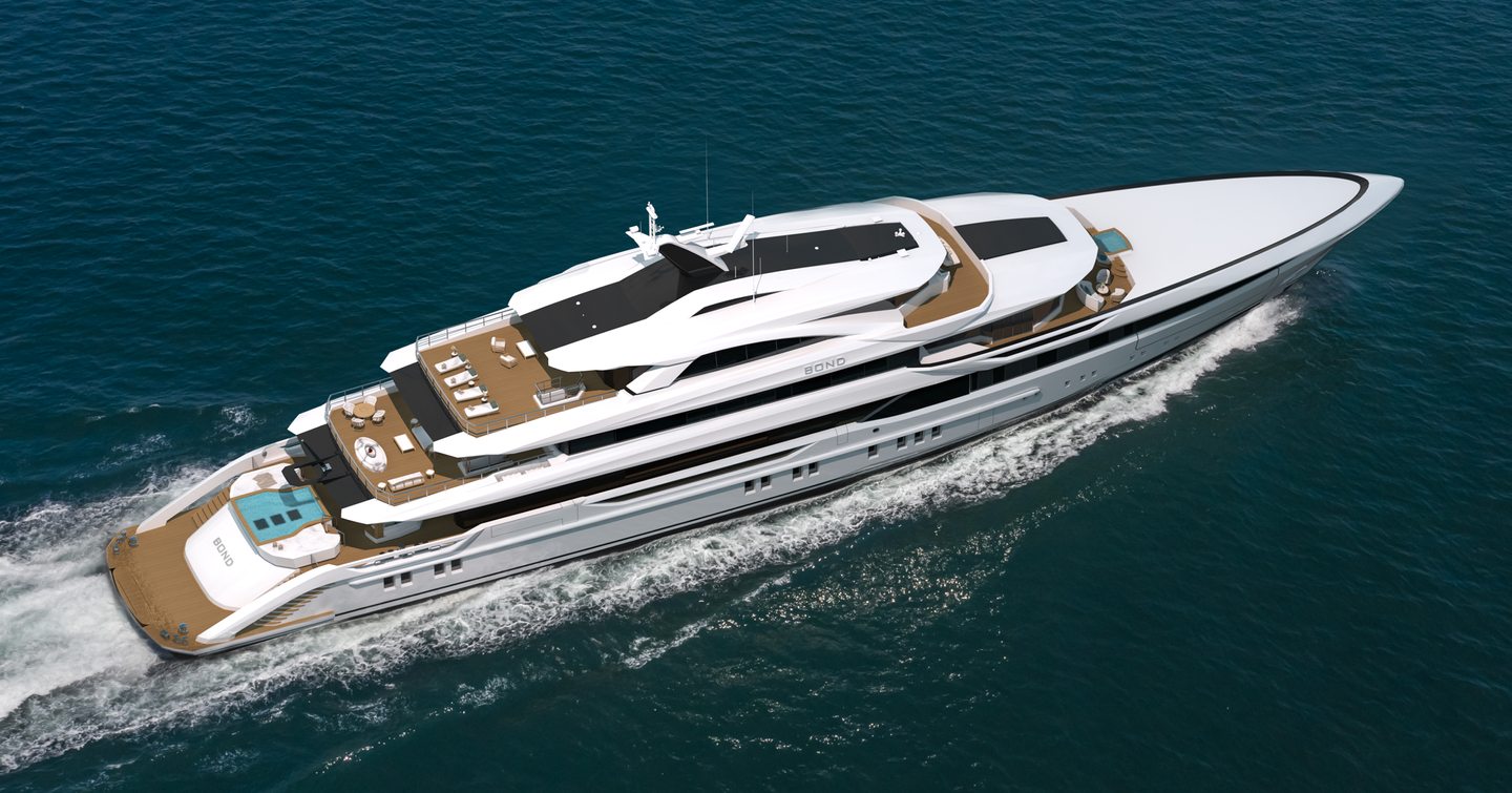 Superyacht Project Bond under way 