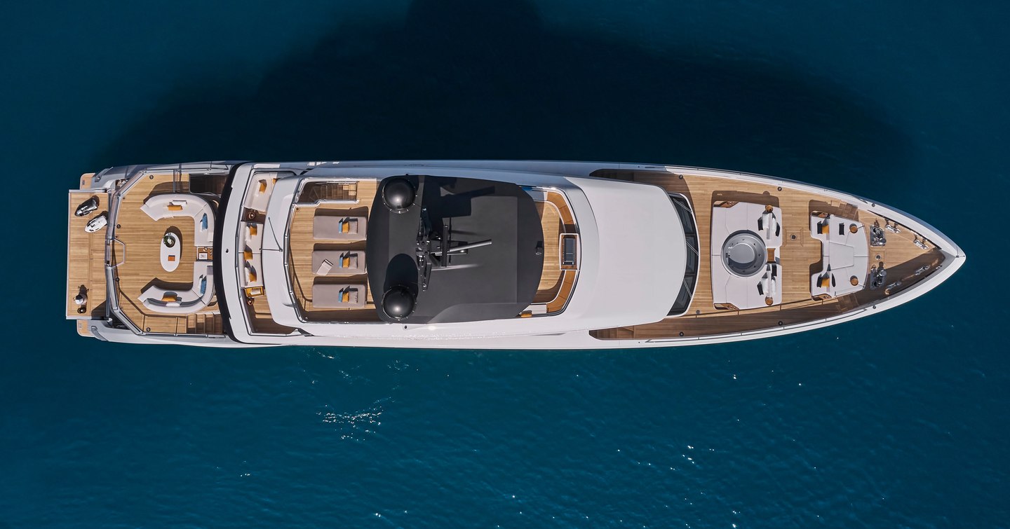 View of Azimut Grande Trideck from above