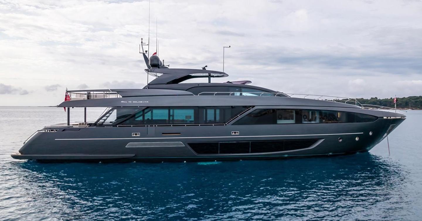 RIVA ONYX starboard-side view at anchor