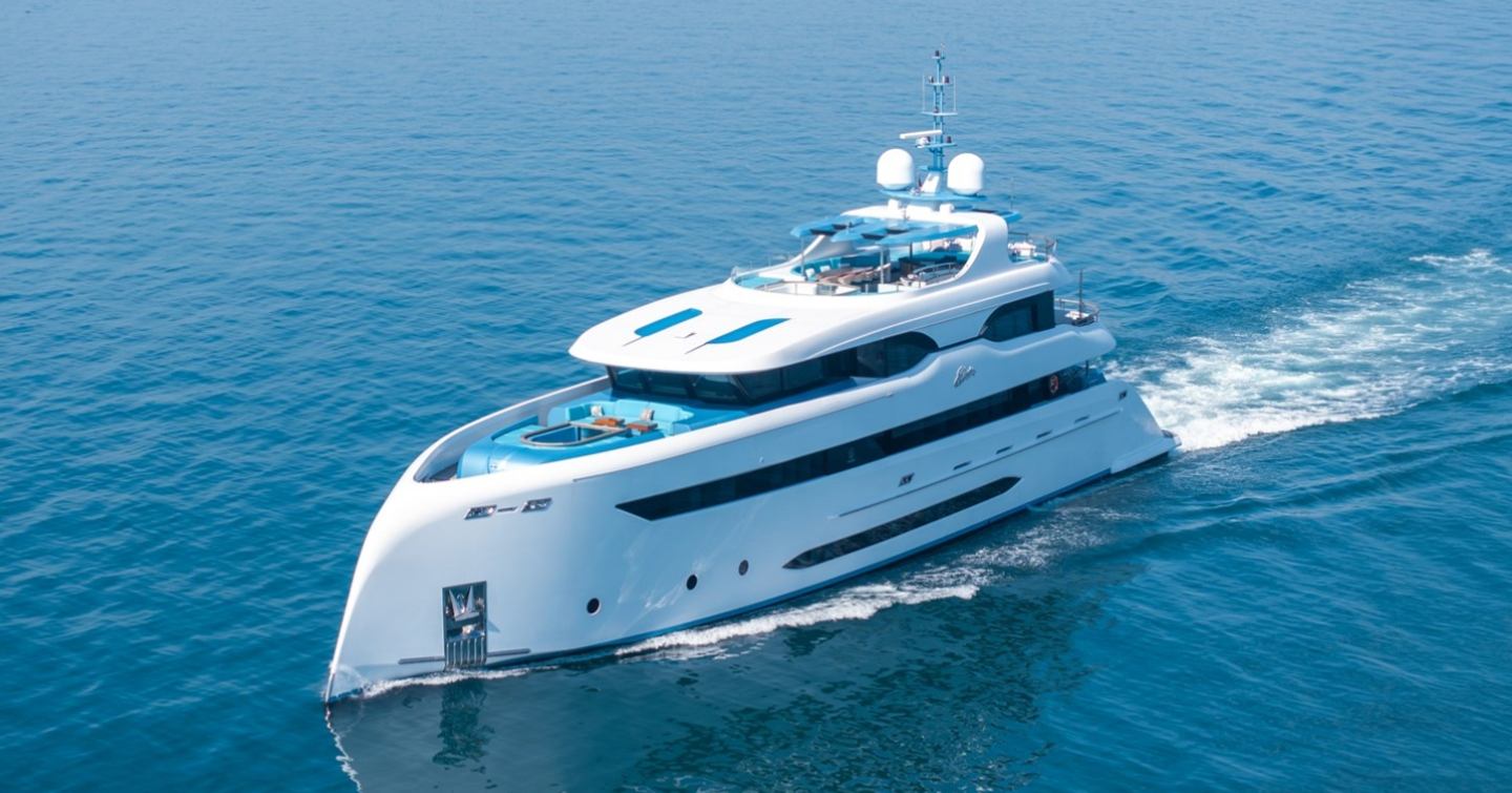 Bilgin superyacht Elada underway bow view 