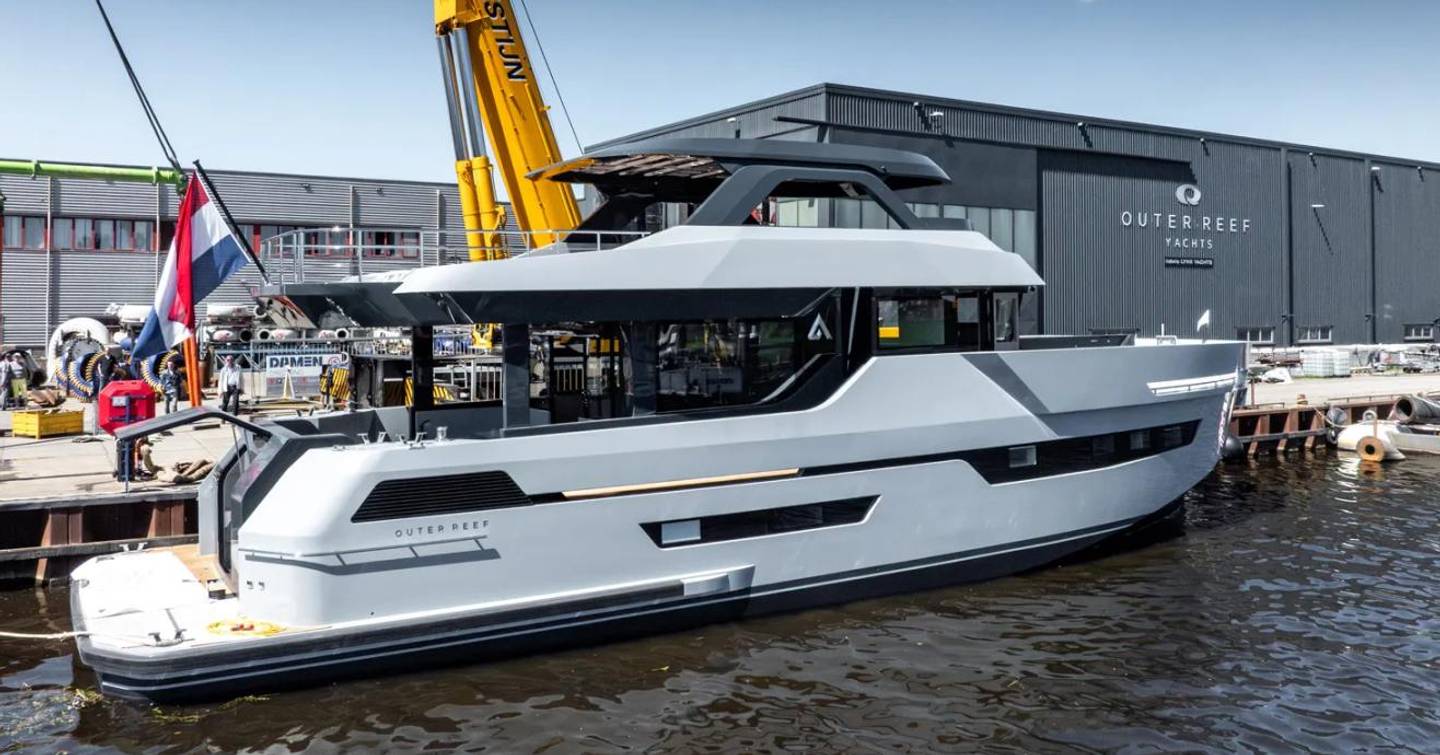 Outer Reefs 780 Adventure motor yacht at launch