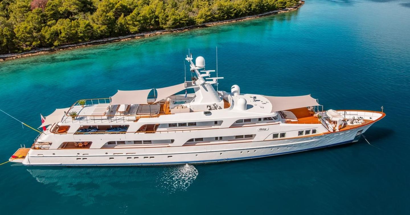 Superyacht Victory at anchor 