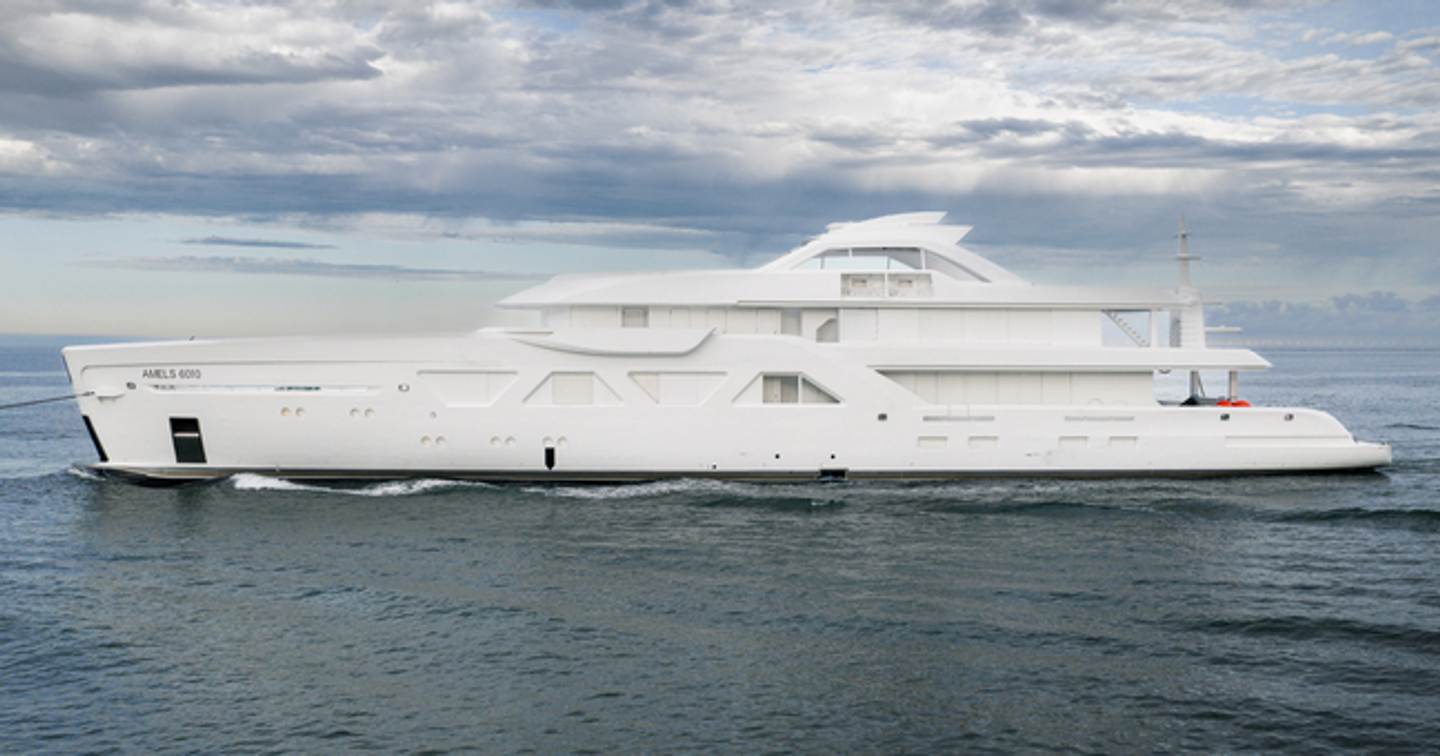 Tenth Amels 60 motor yacht pre-outfitting and under way