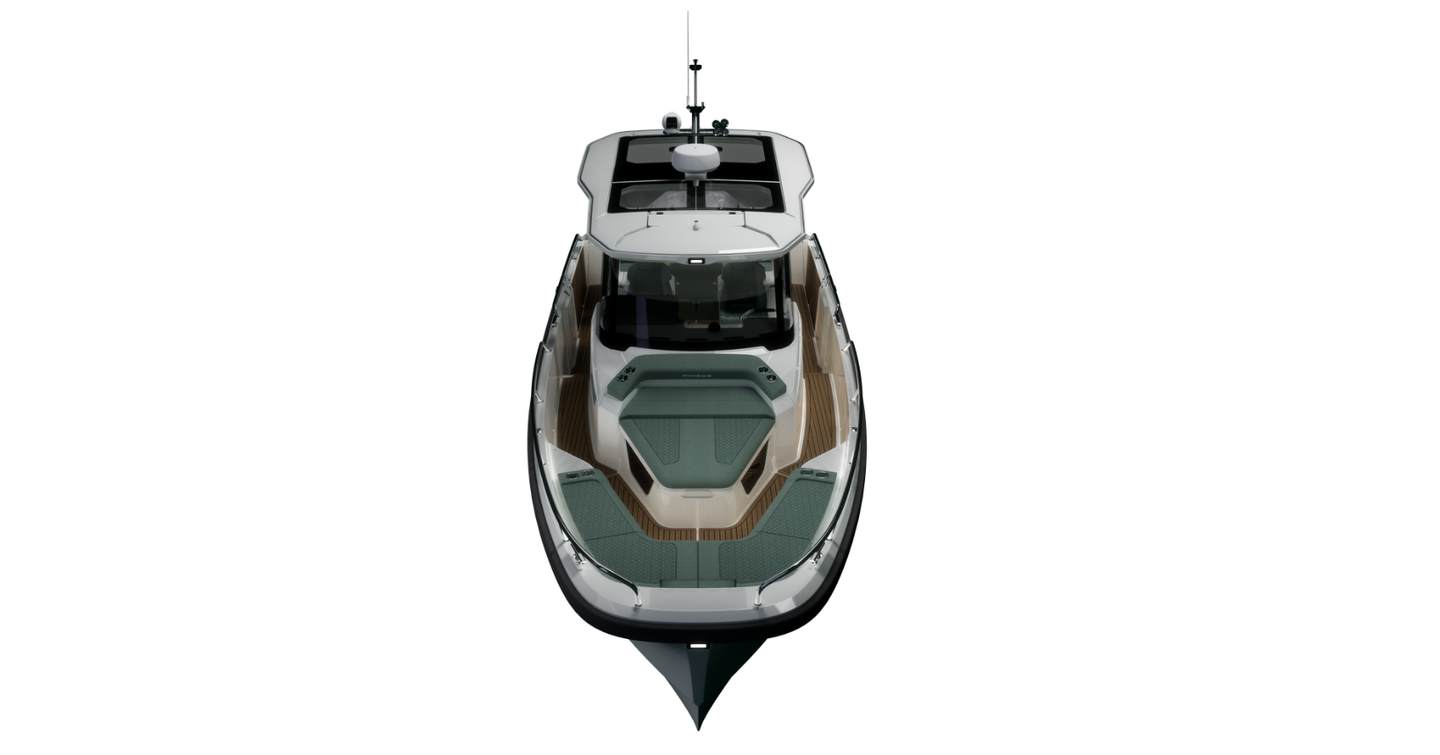 Nimbus Sport Tender 35 render of foredeck  