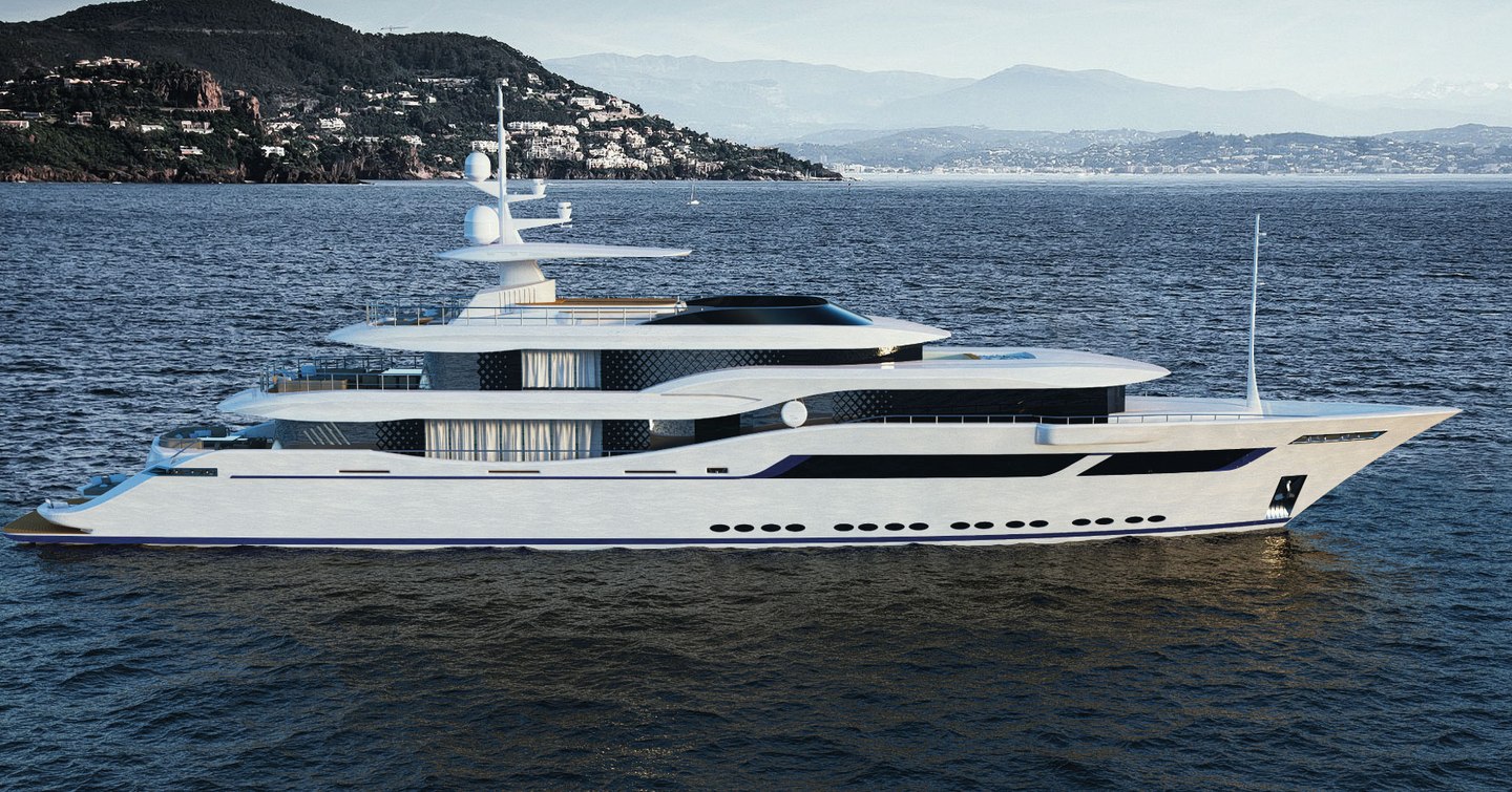 CGI of concept superyacht My Elisa