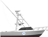Bertram 35 Flybridge side profile