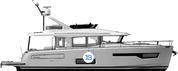 Nimbus 495 Flybridge  side profile