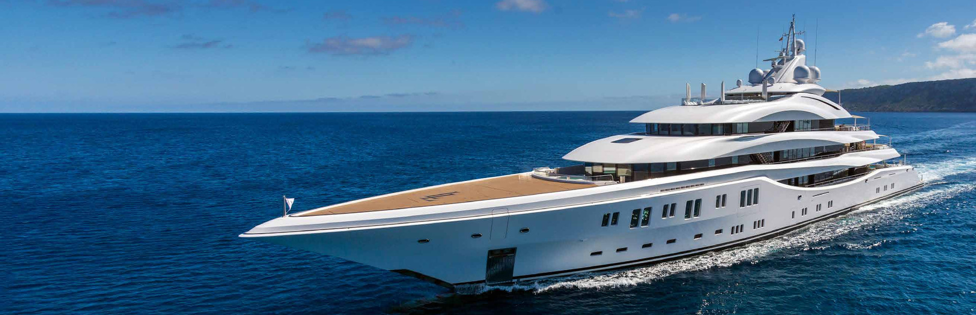 Superyacht Lady Lara on the water