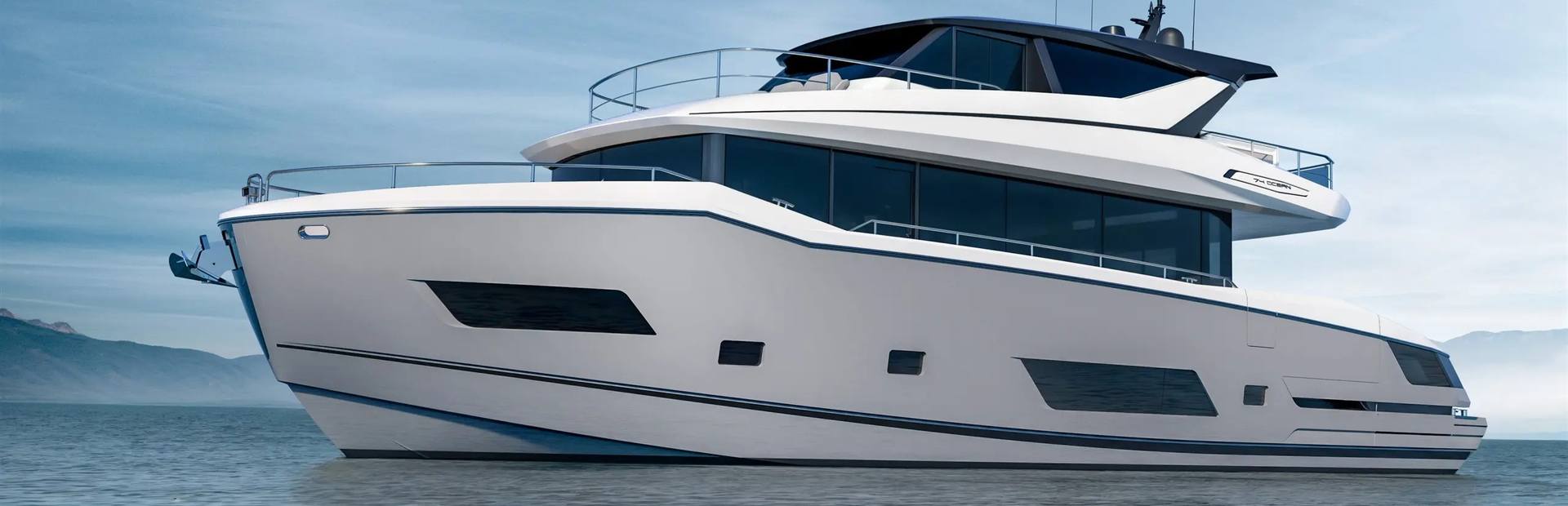 Sunseeker 74 Ocean Enclosed Yacht, Example 1