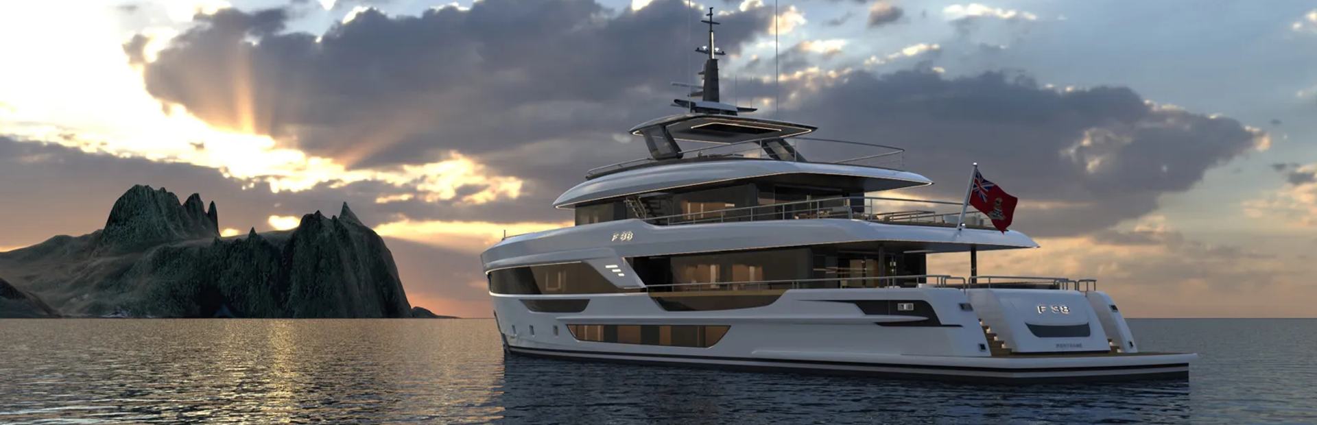 Falcon Yachts Full Displacement Line Yachts, Example 1