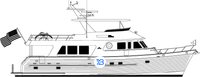 Outer Reef 650 Motoryacht illustration