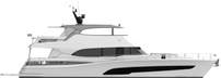 78 Motor Yacht Open Bridge Deck profile