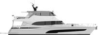 78 Motor Yacht Enclosed Bridge Deck profile