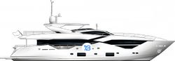 Sunseeker 116 Yacht side profile