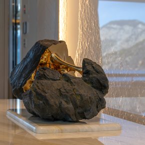 Rock statue inside Bilgin 263 Superyacht Al Reem