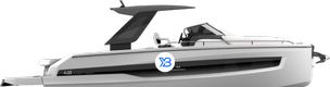 Cranchi A32 Luxury Tender  T-Top illustration