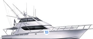 Hatteras 70 Convertible profile