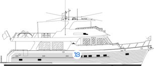 640 Azure Motoryacht profile