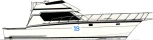 Hatteras 48 Convertible profile