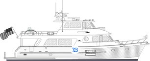 740 Deluxbridge Motoryacht profile