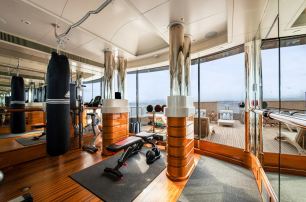 Amels superyacht Calypso sundeck gym 