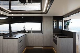 Pearl Yachts Pearl 73 motor yacht aft galley 