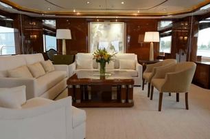 Benetti motor yacht Domani main saloon lounge area 