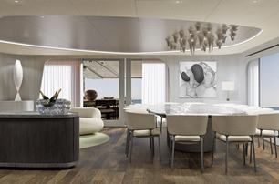 HYGGE MCP yacht 40M internal dining area