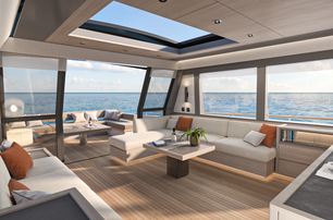 Pardo GT75 main salon with access to deck