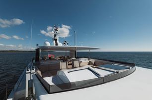 Feadship motor yacht Graycliffs sundeck helm station 
