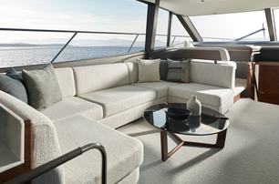 Princess F65 motor yacht saloon lounge area