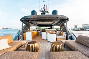 Sanlorenzo motor yacht North sundeck lounge area 