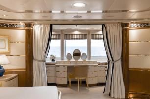 Superyacht Olympus master cabin vanity area 