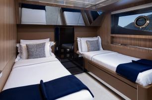  Riva motor yacht M guest cabin with twin beds 