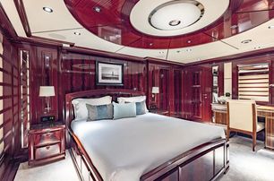 Feadship superyacht Rock.It guest cabin with double bed 